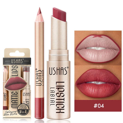 Pack lipstick + lip liner mat