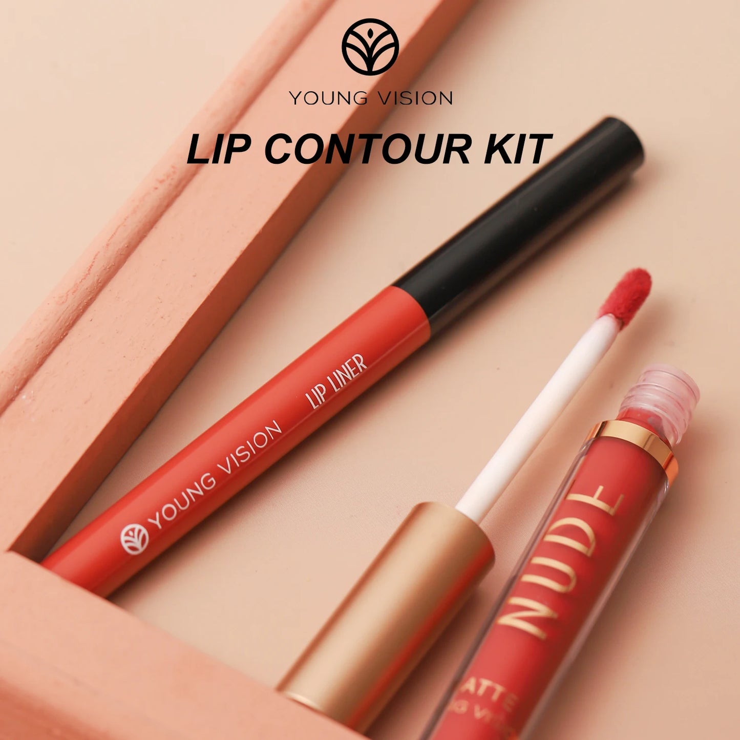 Pack lipstick liquide + lip liner mat