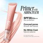 O.TWO.O Face Primer Makeup Base Suncreen SPF30 Invisible Pore Smooths Fine Lines Oil-Control Brighten Moisture Primer Makeup