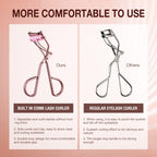 O.TWO.O Eyelash Curler Comb Eyelashes Fits All Eye Shapes Lash Lift Curling Clip Eye Makeup Tools With 1 Silicone Refill Pads
