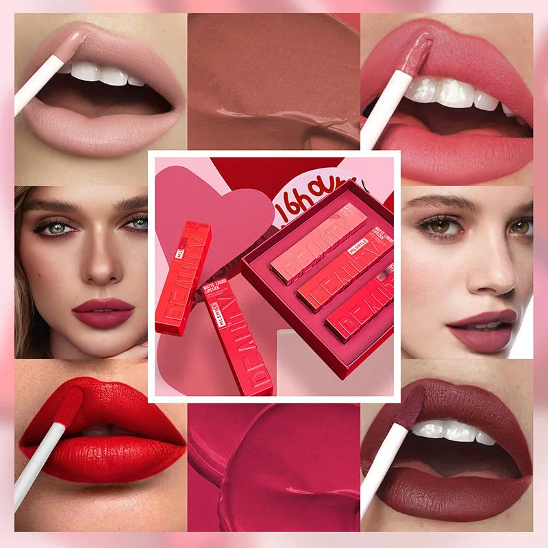 Pack 3 lipstick liquide mat