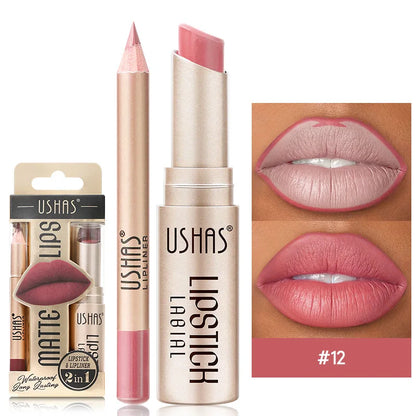 Pack lipstick + lip liner mat