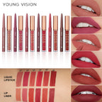 Pack lipstick liquide + lip liner mat